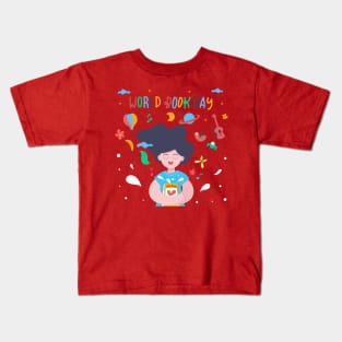 World Book Day Girl Loves Book Kids T-Shirt